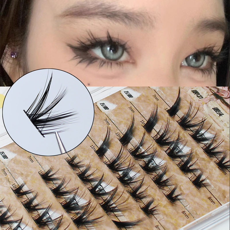 Eyelash Extension Fox Eye - رموش سميكة من المنك للماكياج ،
