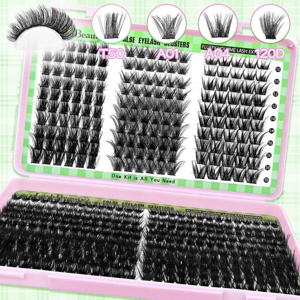 Eyelash Extension Wispy - رموش صناعية بمظهر طبيعي، تصميم كثيف