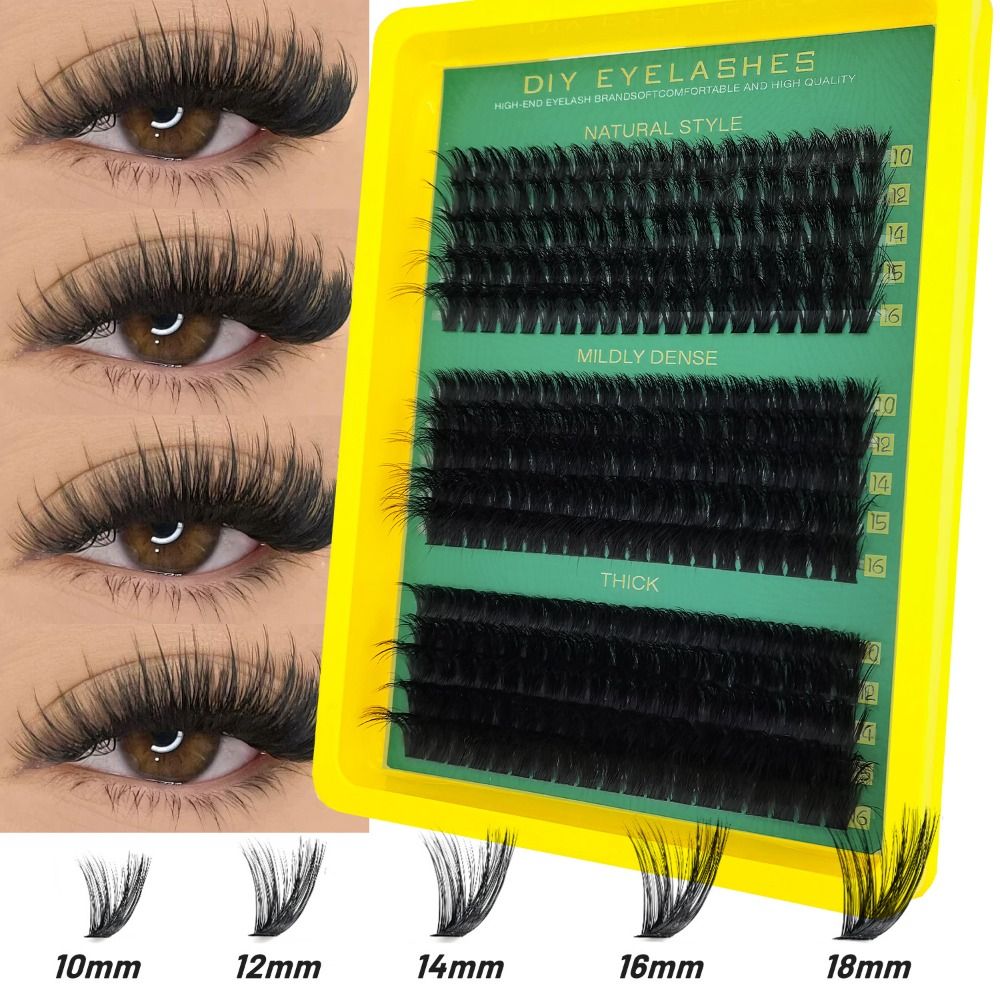 Eyelash Extension Wispy - رموش صناعية بمظهر طبيعي، مجموعة تمديد