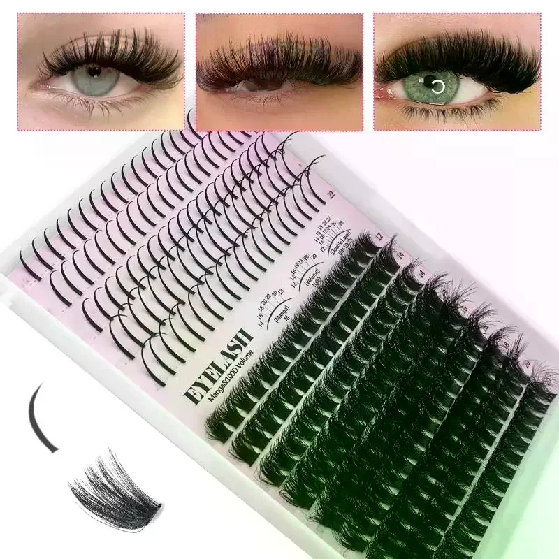 Eyelash Extension Individual - طقم رموش كثيفة، رموش فردية مدببة،