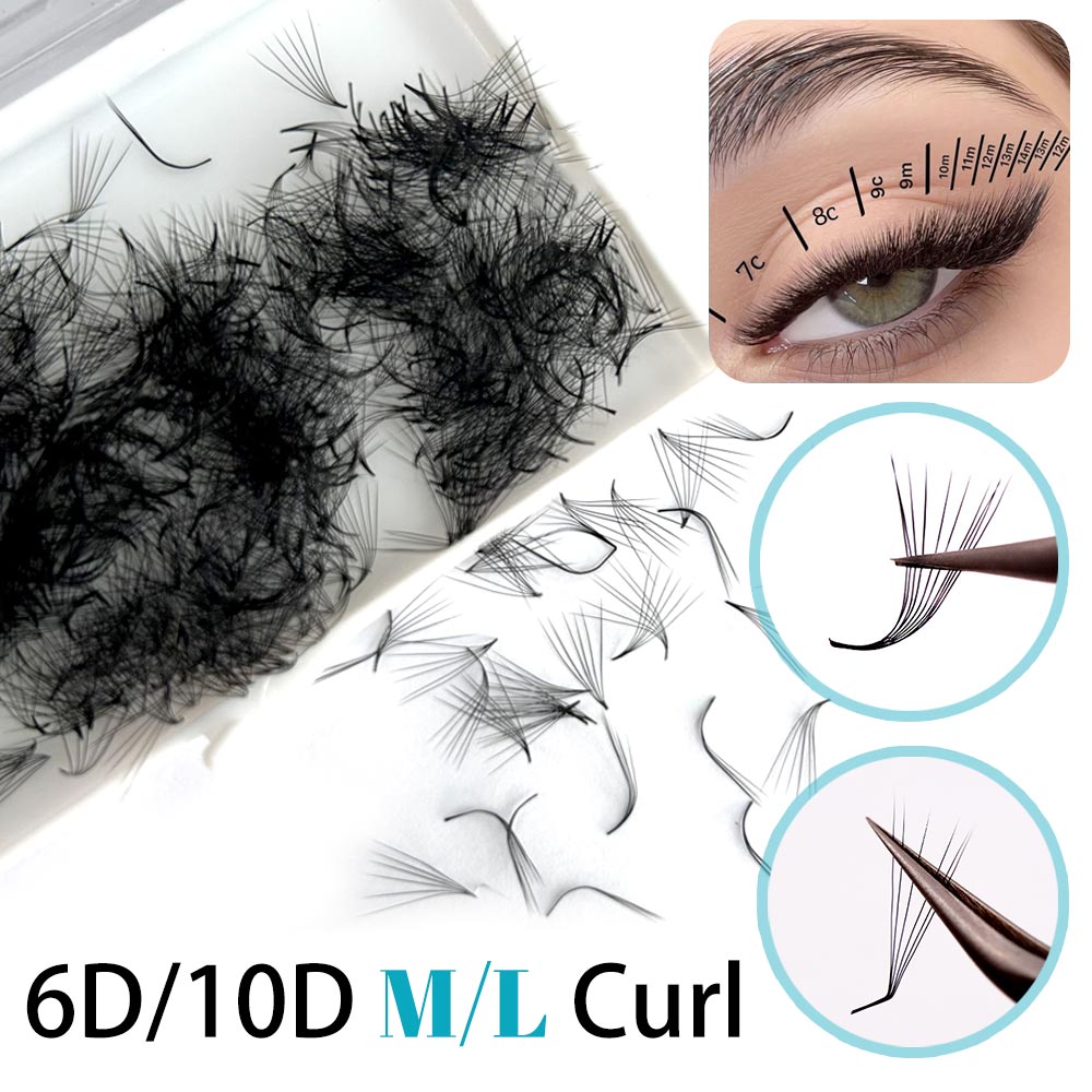 500 المشجعين 6D 6 مللي متر 10D - مراجعة Eyelash Extension Fox Eye وسعره