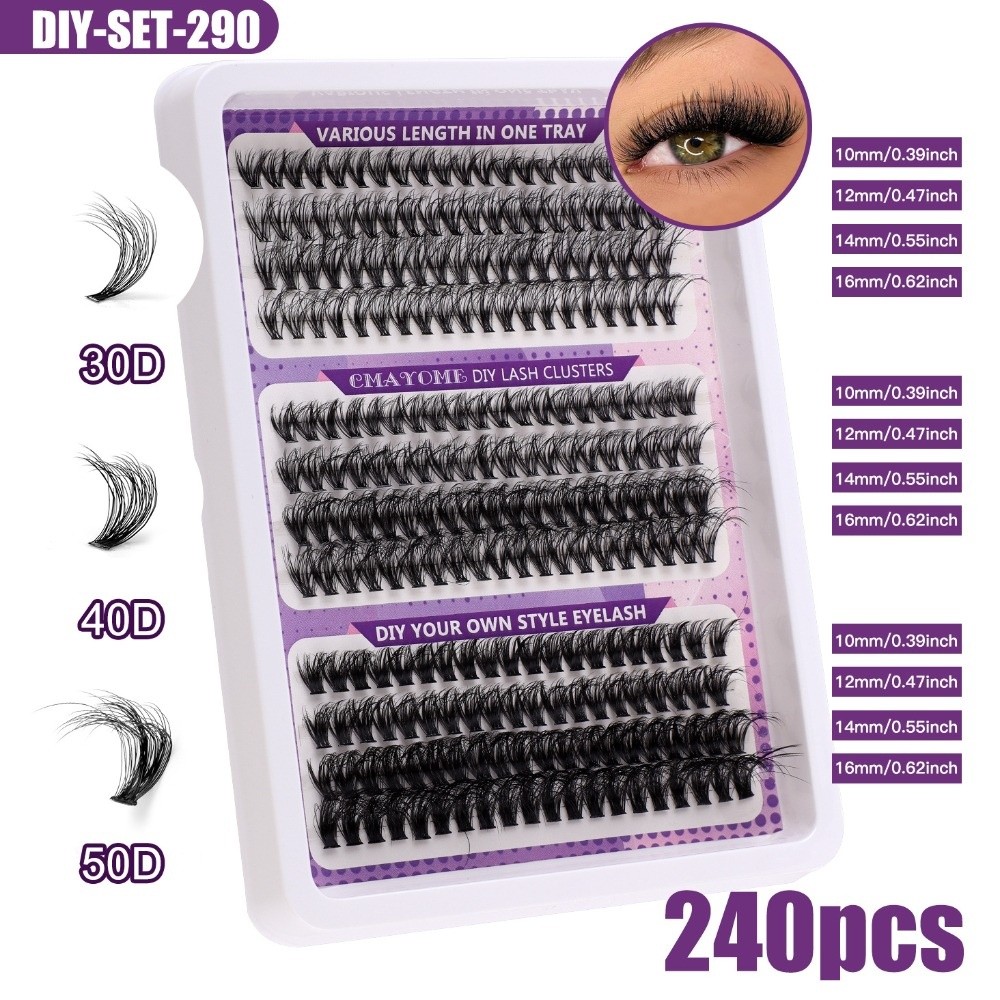 رموش صناعية بمظهر طبيعي، نمط خ - مراجعة Eyelash Extension Wispy وسعره
