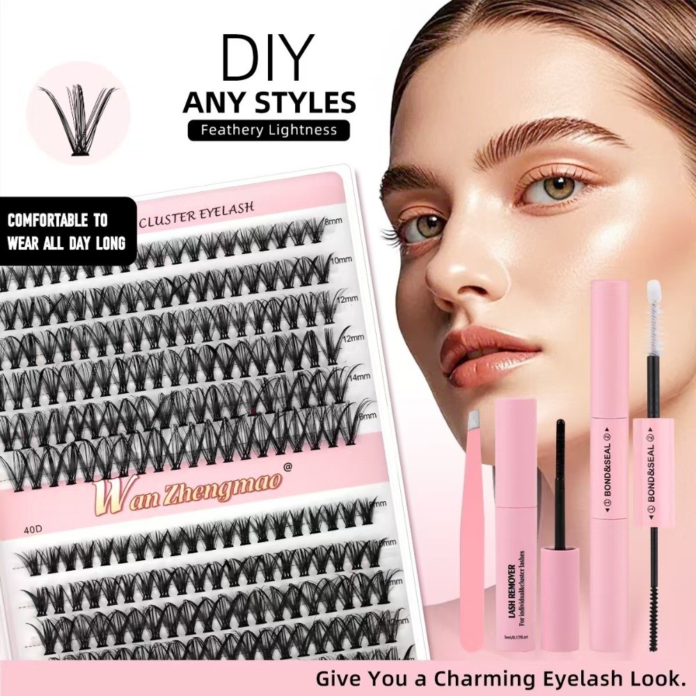 رموش صناعية بطول 8-16 مم، طقم  - مراجعة Eyelash Extension Wispy وسعره