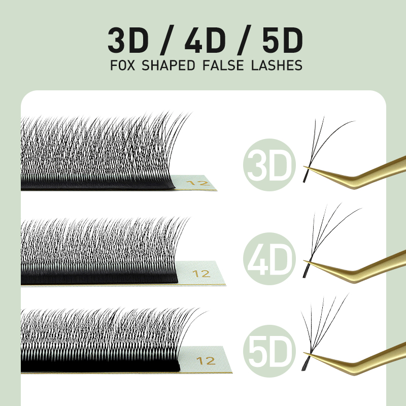 رموش صناعية ثلاثية ورباعية وخم - مراجعة Eyelash Extension Fox Eye وسعره