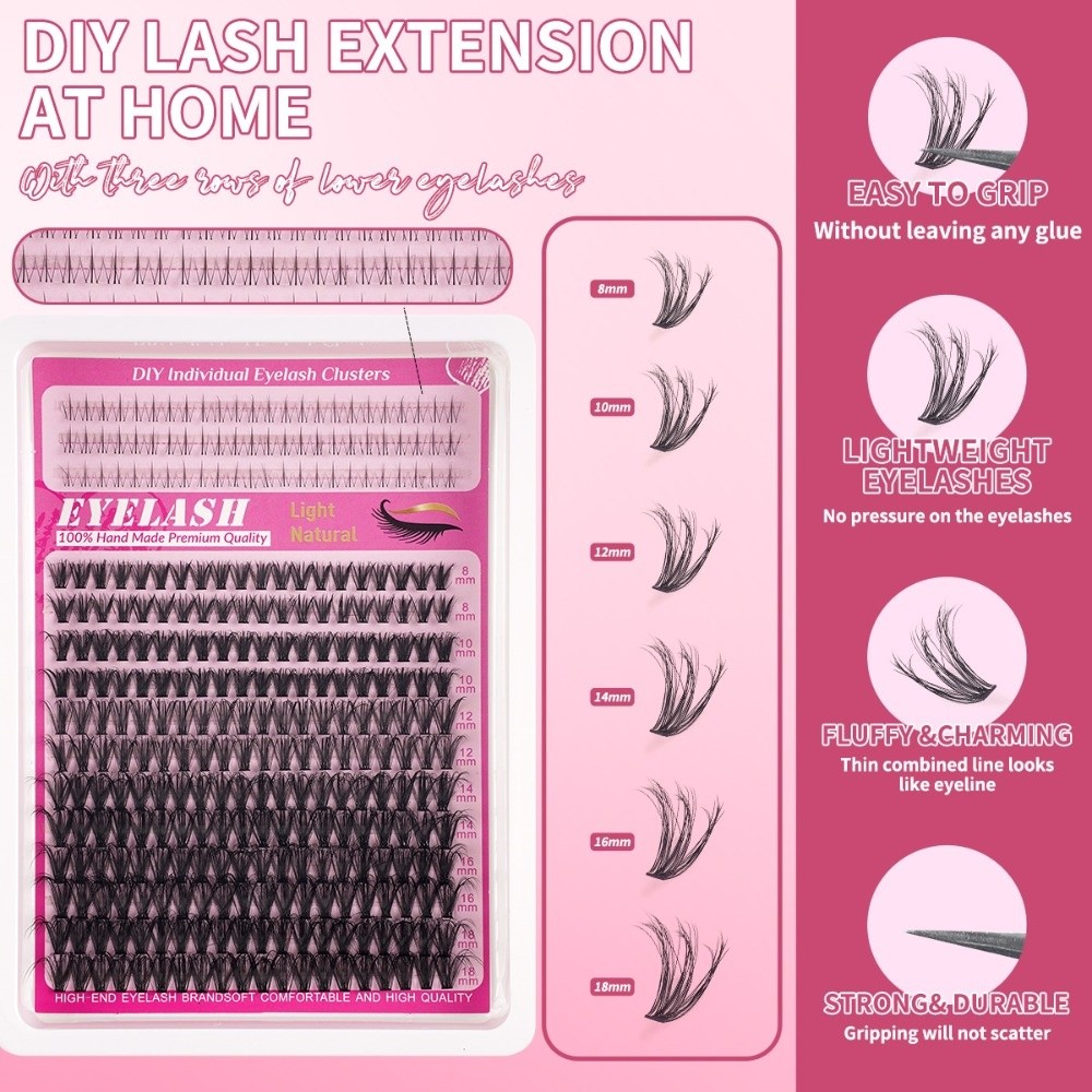 رموش صناعية طبيعية المظهر بطول - مراجعة Eyelash Extension Wispy وسعره